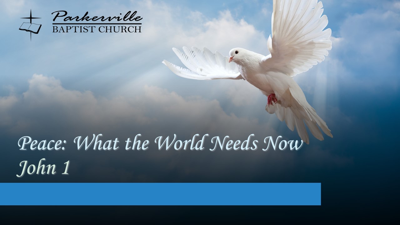 Peace What The World Needs Now Parkerville Baptist Church