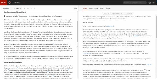 Screenshot of Lumina Bible Study Suite